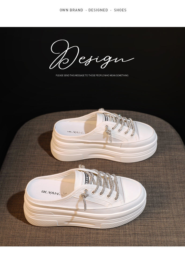 2022春秋款内增高女鞋子时尚半拖百搭懒人小白鞋百变舒适百搭详情3