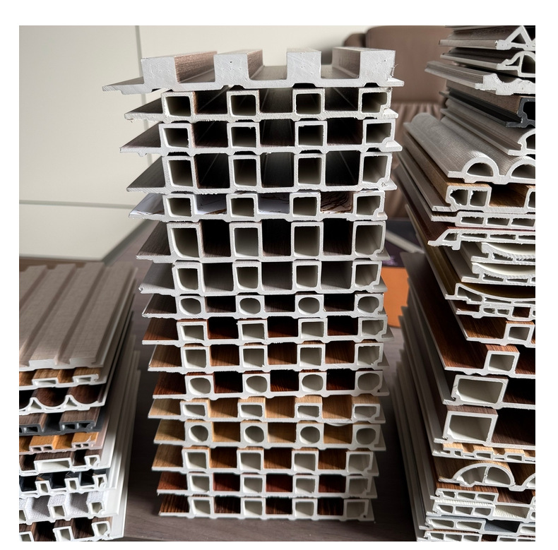 外贸定 制WPC格栅墙板 免漆护墙板电视背景墙批发装饰网红160格栅详情10