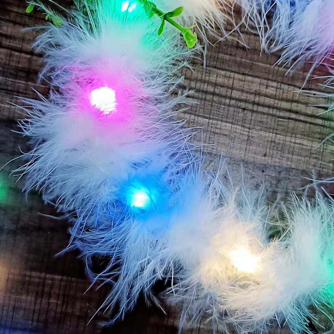 发光天使羽毛发箍舞台节目表演头饰发光头成人儿童发饰详情2