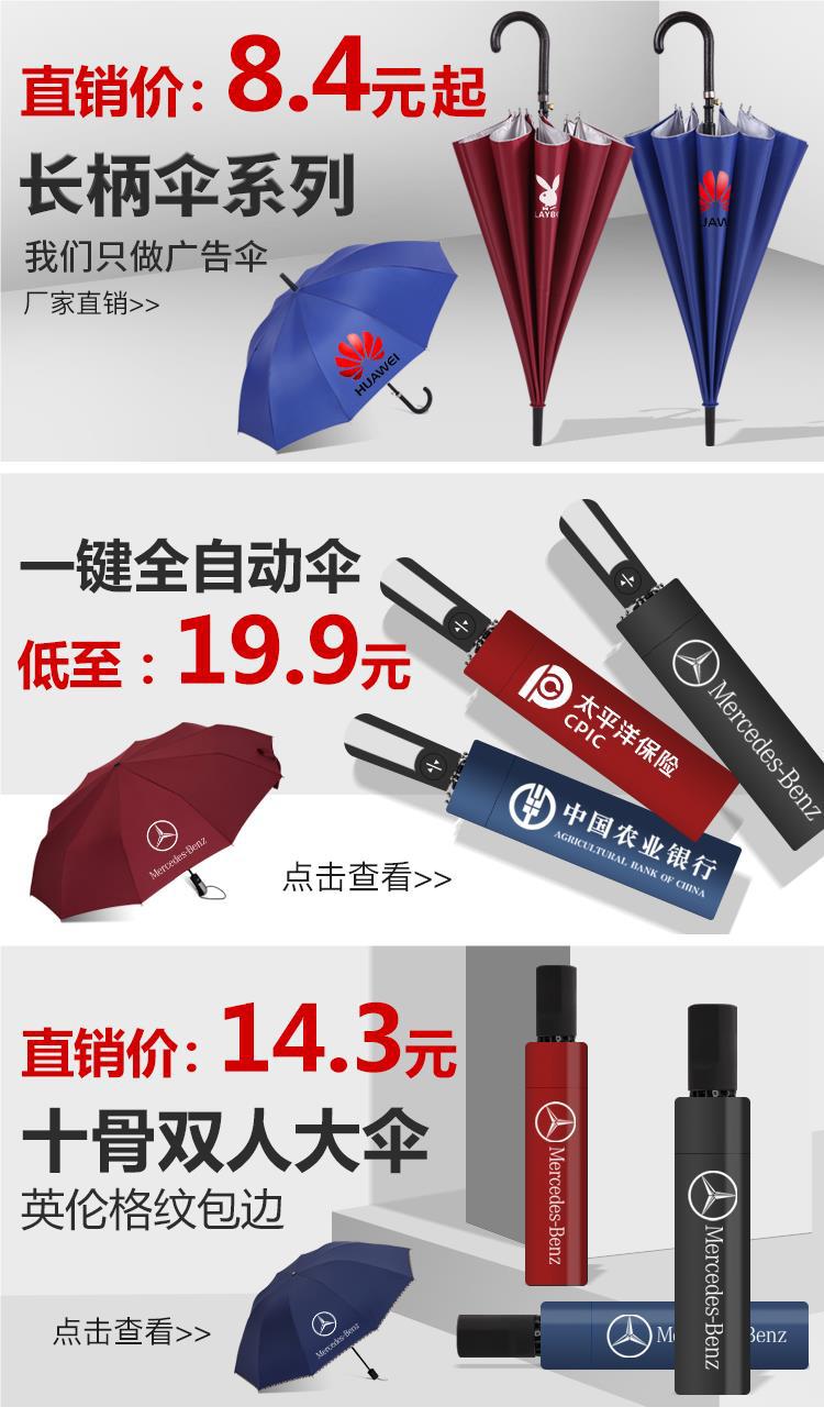 广告伞新品雨伞logo礼品伞折叠伞印刷新品新品印字图案大号太阳伞详情2