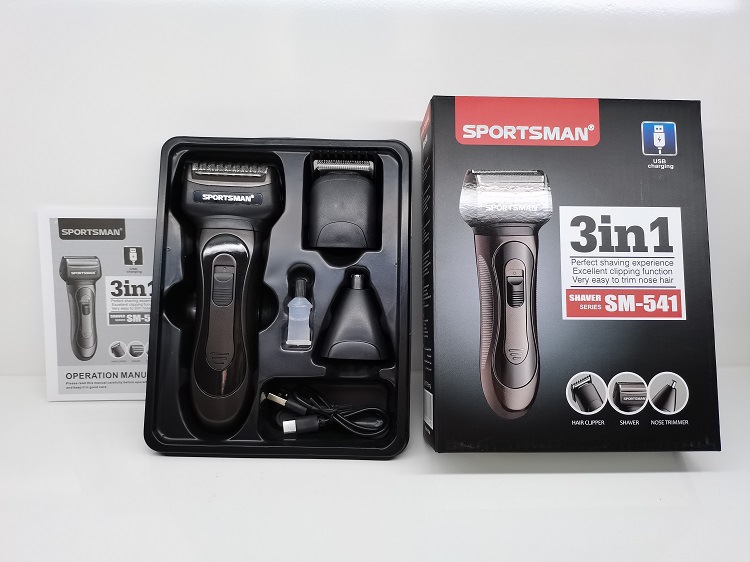 The new three-in-one multi-functional razor nose hair cutting set and USB charging razor are selling well across borders pic 5