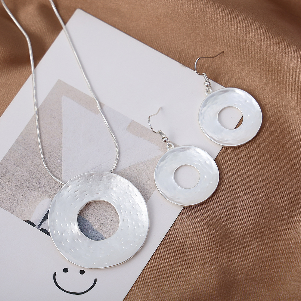 亚马逊爆款项链耳环套装秋冬季高级感复古简约ins风女饰品毛衣链详情12