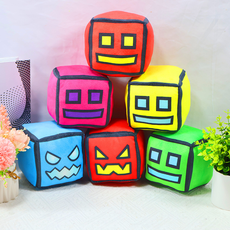 New cross-border geometry dash plush geometry Dash game plush toy doll pillow pic 2