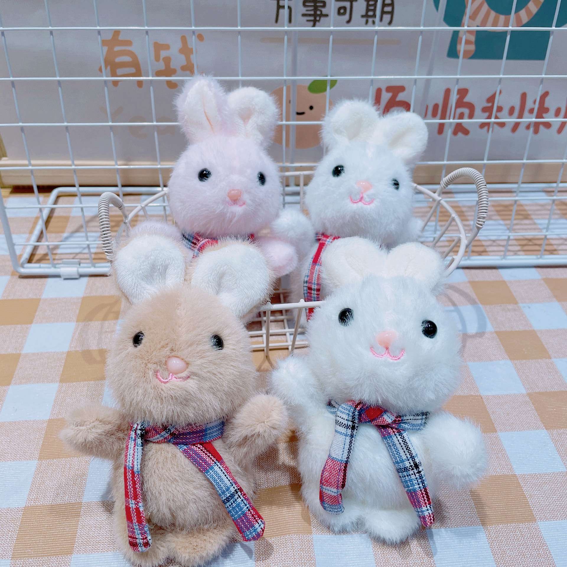 Wholesale of creative scarves, little rabbit figurines, claw machine dolls, small pendants, cute plush toys, keychains and small gifts pic 9