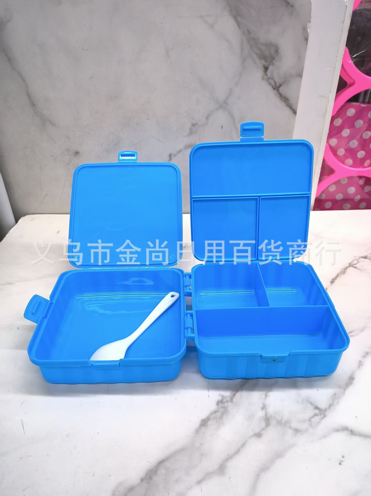 Square plastic lunch box, office worker lunch box, portable new product, cross-border simple lunch box pic 5