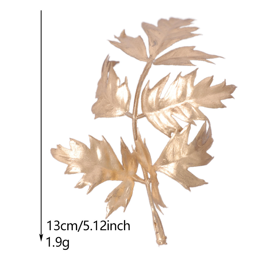 复古植物配件仿真金色叶子手工插花配件节日装饰仿真花跨境代发详情12