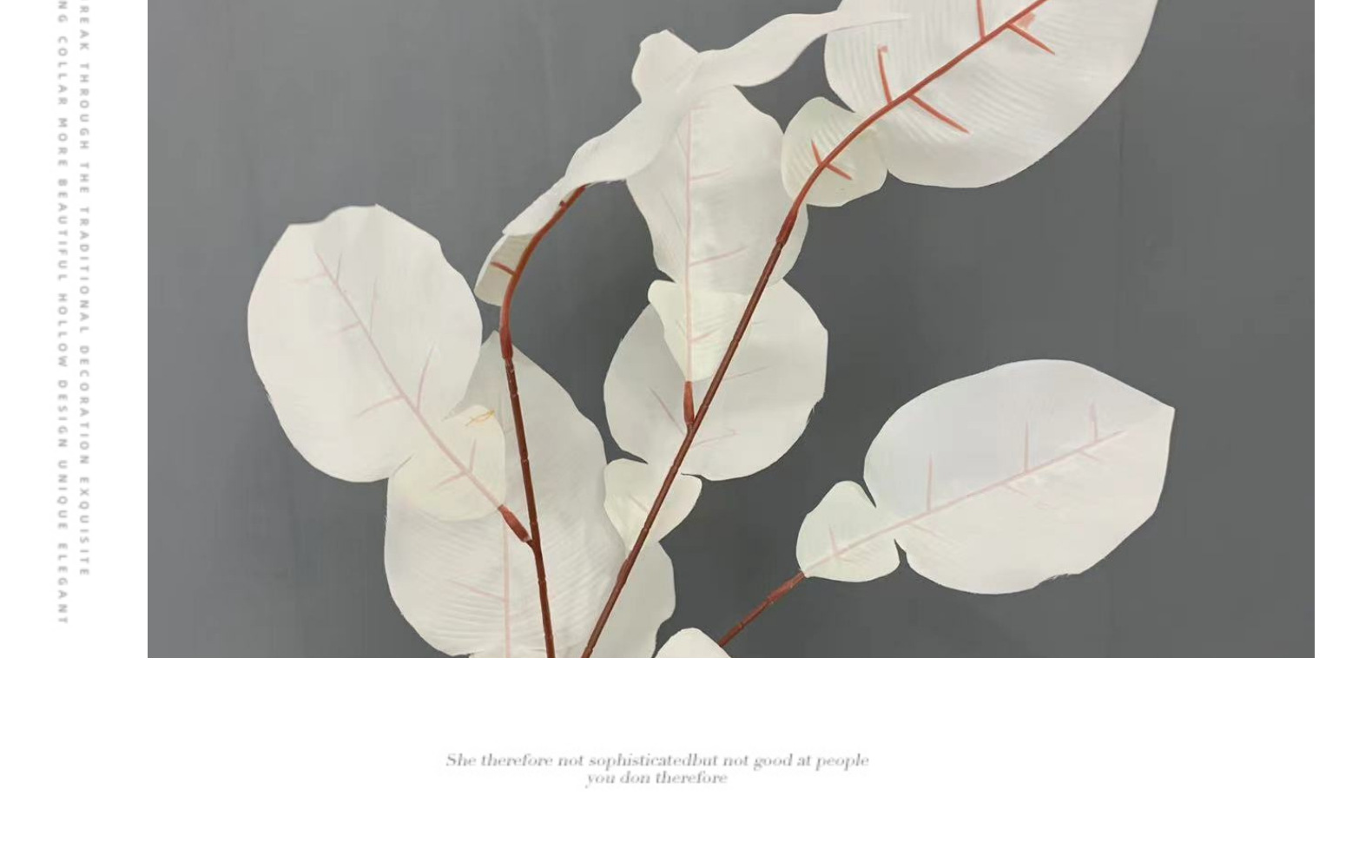 仿真3叉柚子叶婚礼家居装饰布置彩色马蹄叶子道具假花摆件批发详情22