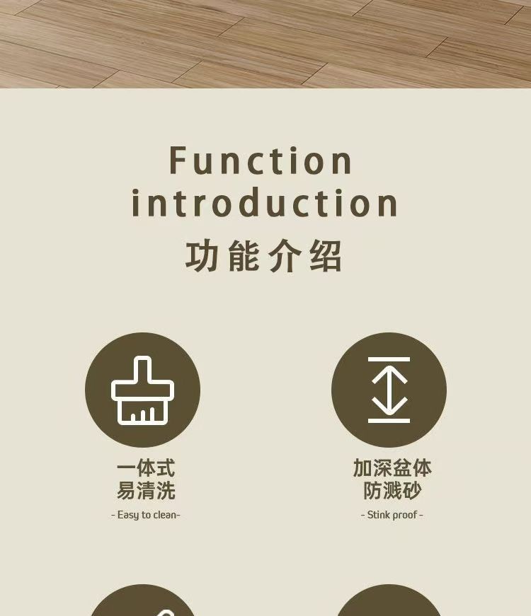 Cat litter box, extra-large anti-splash cat toilet, kitten bathtub, open cat toilet, factory direct sales, cross-border consignment pic 2