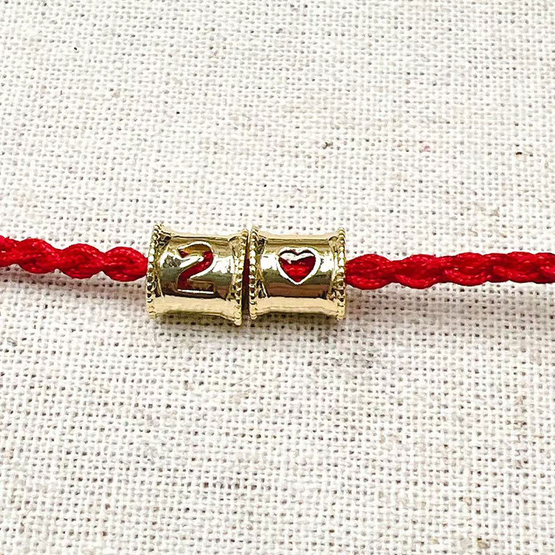 Copper-plated real gold, small waist, digital heart, beaded and decorated, bucket beads, tube beads, DIY bracelet, necklace, beaded arrangement and beaded transportation pic 8