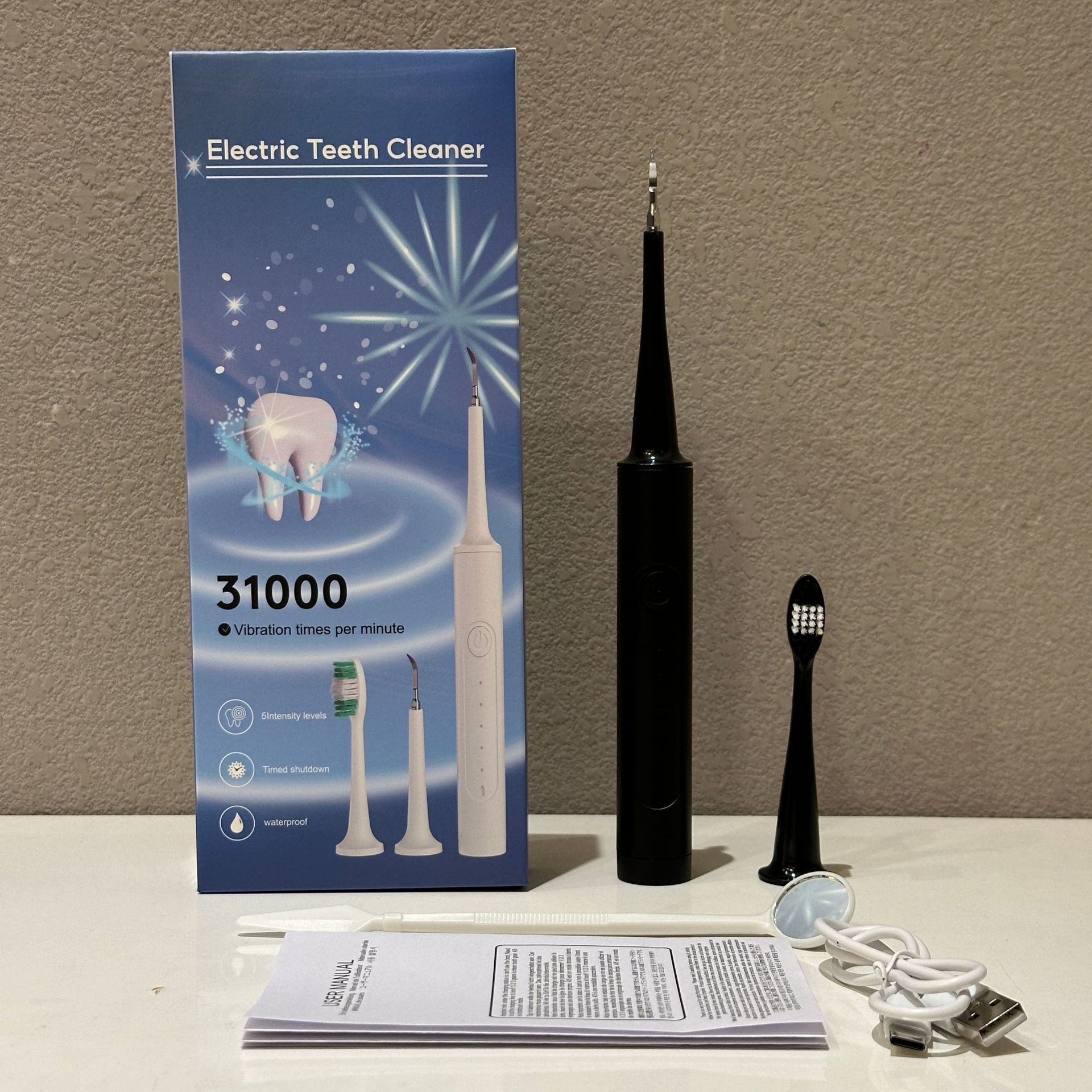 A popular foreign trade product, the six-in-one electric toothbrush set, portable tartar removal, teeth cleaning and beauty device pic 11