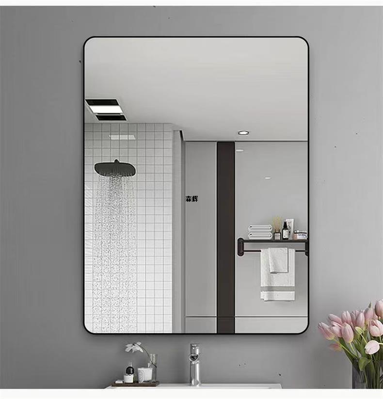 卫生间镜子免打孔粘贴化妆镜洗手间厕所洗漱台梳妆卫浴挂墙浴室镜详情9