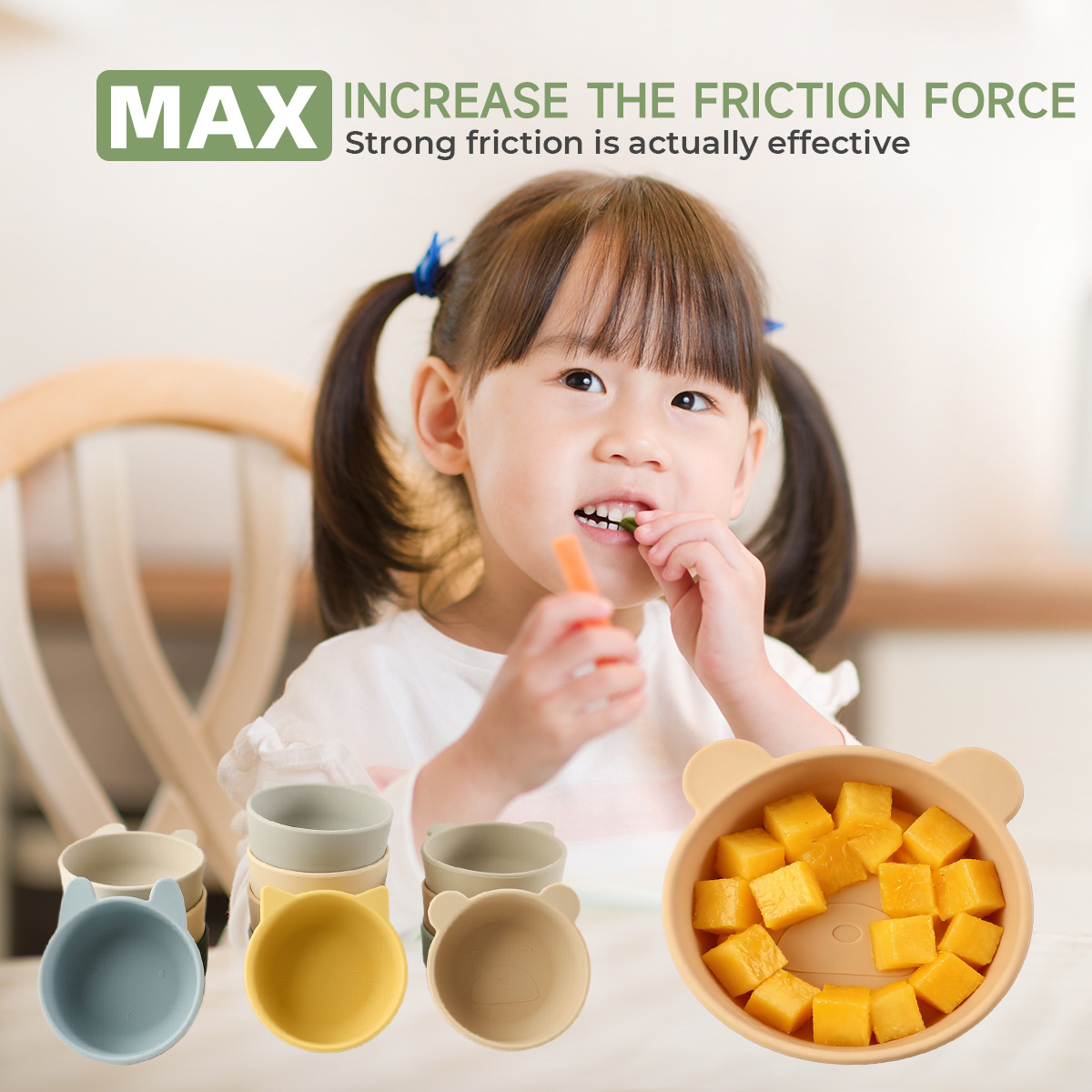 儿童辅食碗新国标食品级硅胶宝宝喂饭碗卡通母婴用品吃饭专用餐碗详情2