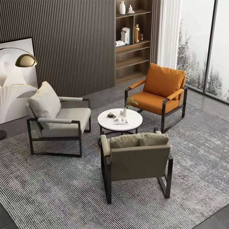 轻奢设计师单人沙发椅网红民宿酒店休闲展厅商用洽谈接待沙发椅详情1