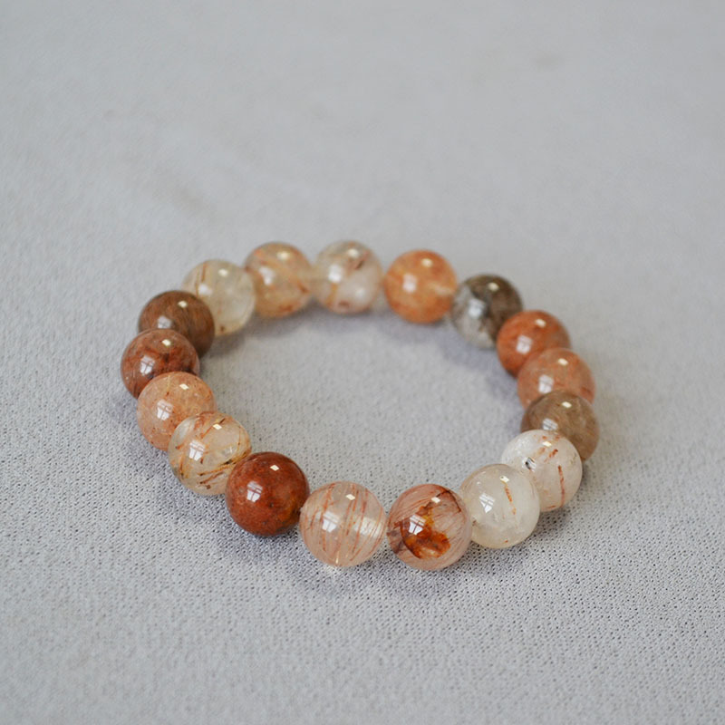 新中式复古10mm红发晶串珠手链女时尚百搭手串小众高级感手串批发详情2