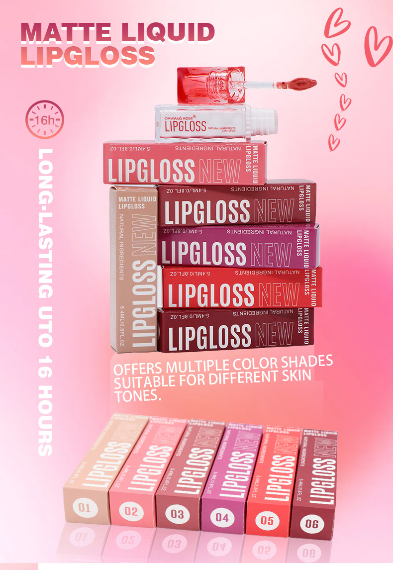 Cross-border non-stick cup lip gloss Velvet matte nude color whitening blush waterproof long-lasting lip gloss cosmetic makeup pic 3