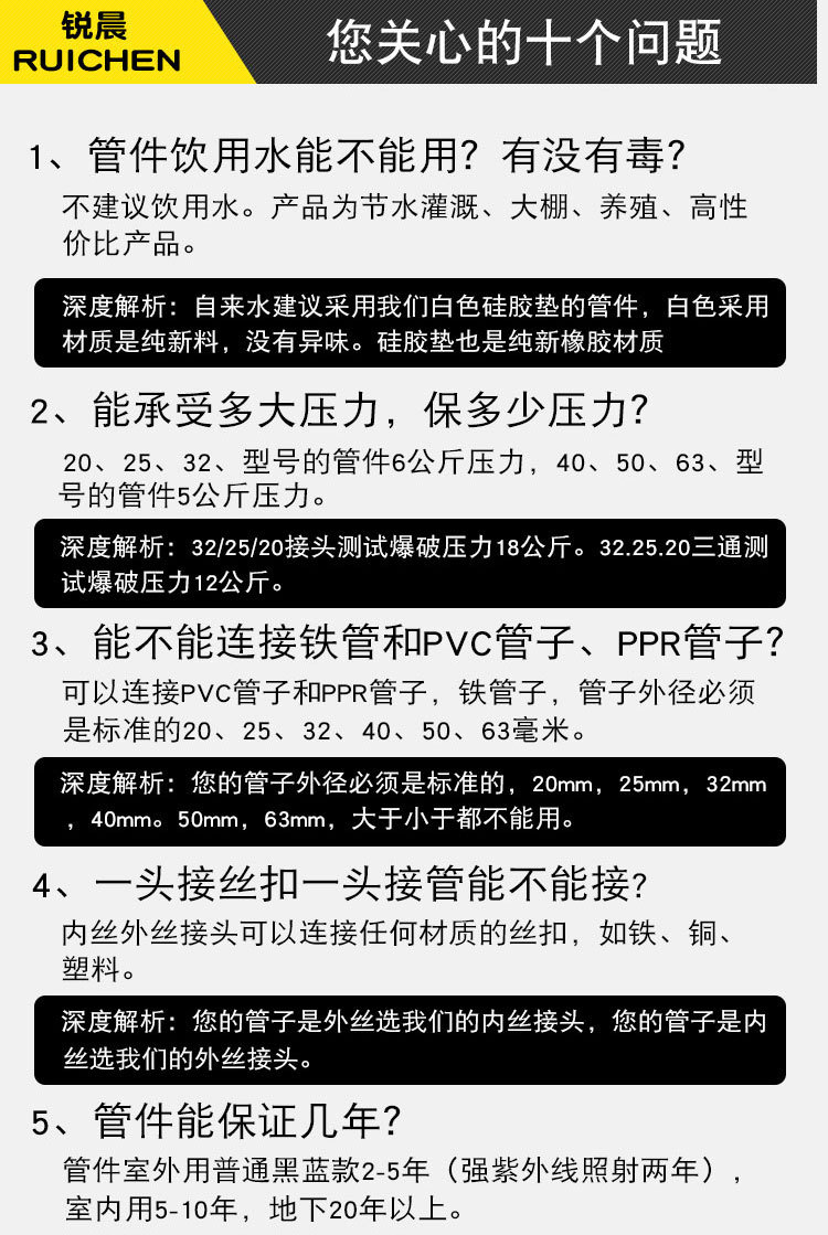 pe管直接快接管件大全水管接自来水管配件快速活接头4分6分1寸一详情17