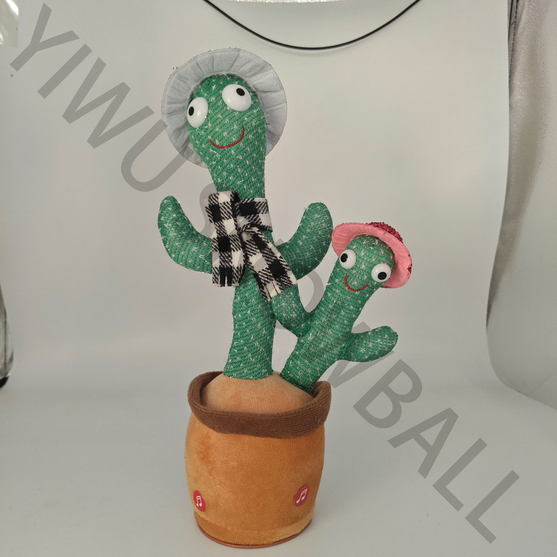 2025创意搞怪电动跳舞母子双头仙人掌抖音同款网红会唱歌的仙人掌详情2