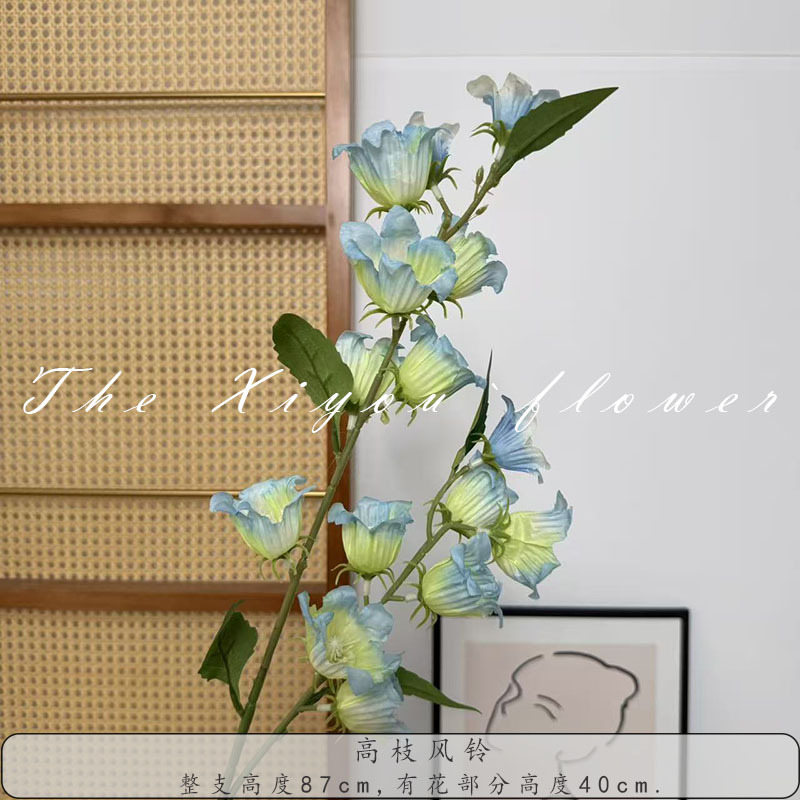 New high-branch wind chime artificial flower arrangement, home living room dining table decoration flower, wedding hall flower arrangement pic 10