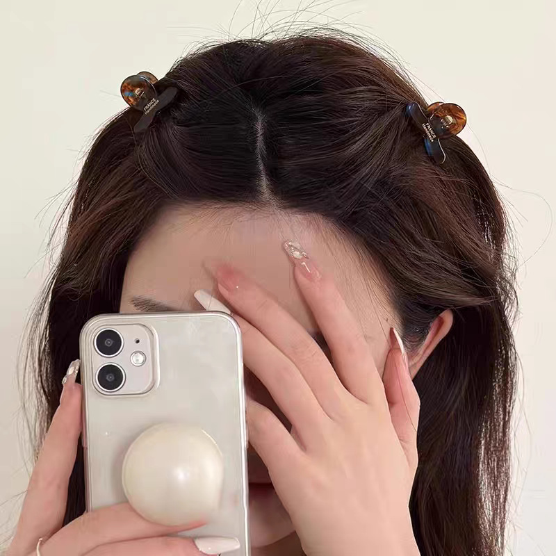 Amber cherry mini hair clip for women, 2025 new style, high-end princess hairstyle, side bangs, hair clip, shark clip pic 12