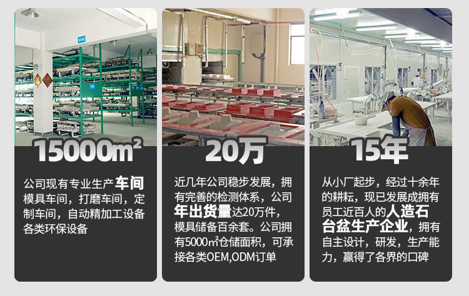 人造石可丽耐酒店卫生间洗手盆洗漱台浴室柜长方形大肚盆一体盆详情4