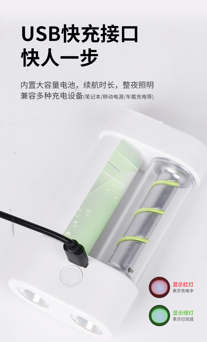 New cross-border color light strip flashlight, flexible filament, outdoor camping lighting, camping lamp, tent atmosphere hanging lamp pic 11