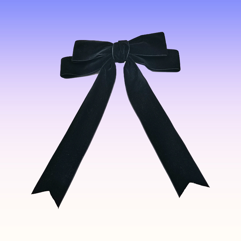 Qiwei Accessories Exclusive Qiwei Accessories Exclusive Cross-border solid Color Extra-long ribbon Bow duck Clip headwear Accessories Wholesale for women pic 10