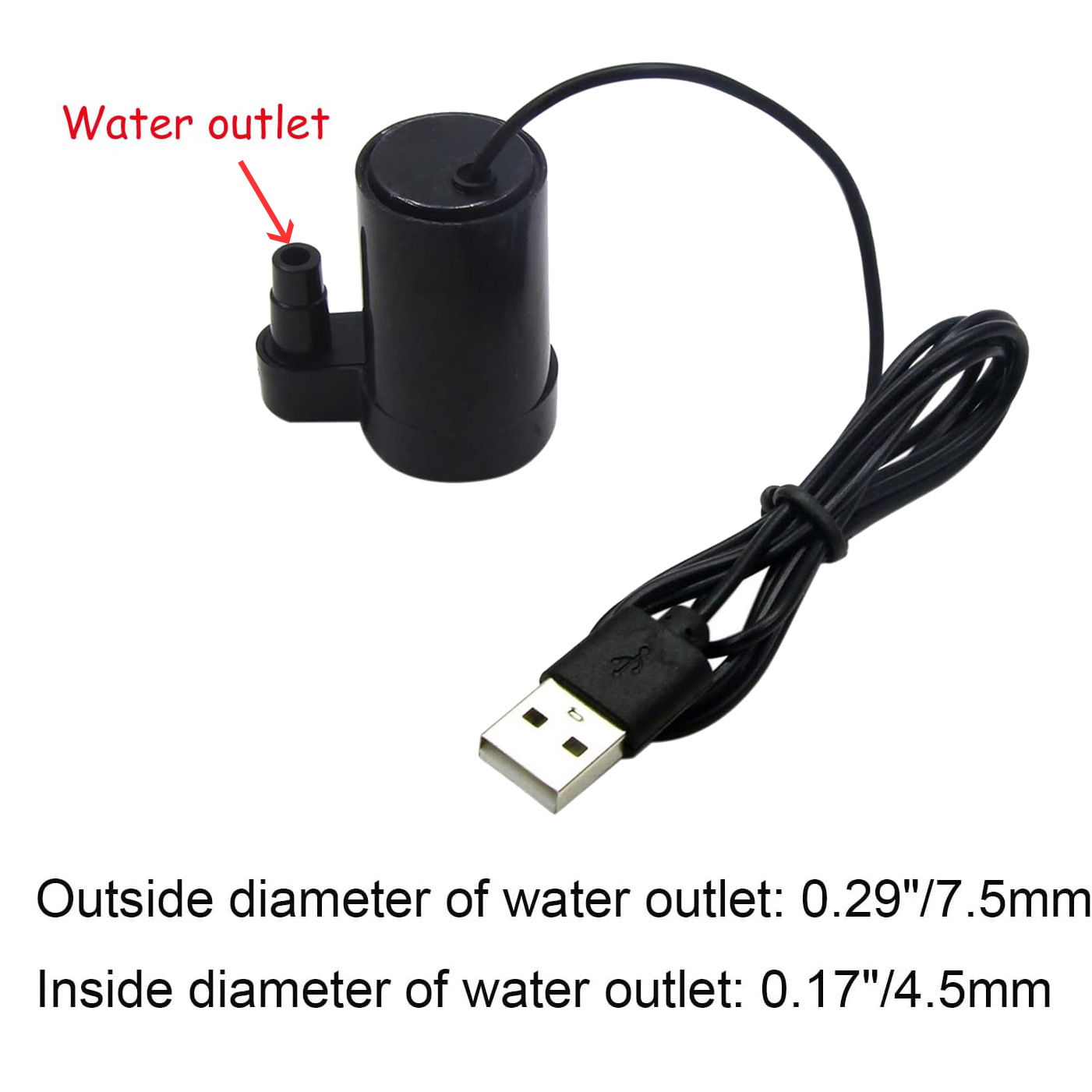 3V微型潜水泵 直流迷你静音水泵 DIY鱼缸泵喷泉泵 立式卧式4.5V详情5