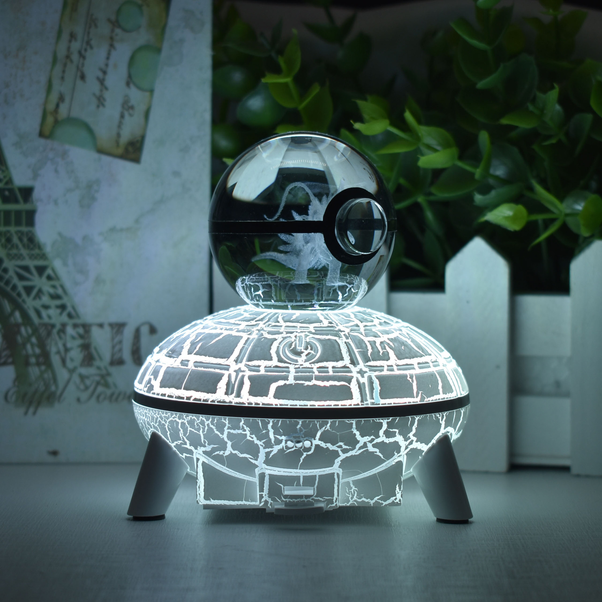 外贸Pokemon精灵宝贝Koraidon故勒顿K9水晶球UFO3D小夜灯多彩底座详情7