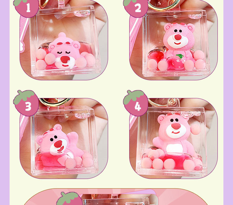 卡通入油流沙方块摆件钥匙扣挂件亚克力钥匙链挂饰摆摊火爆小商品详情14