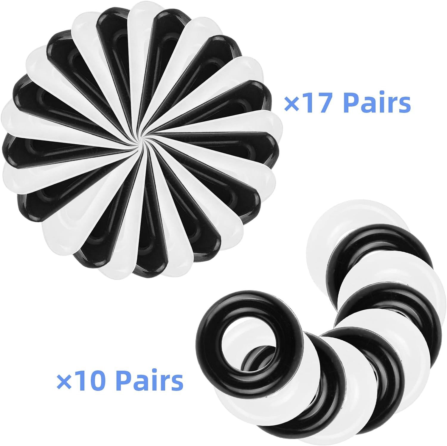 Cross-border best-selling 27 pairs of anti-slip ear tips for glasses, medium-sized round ear pads, concave-convex nose pads for glasses, fixed glasses accessories pic 4