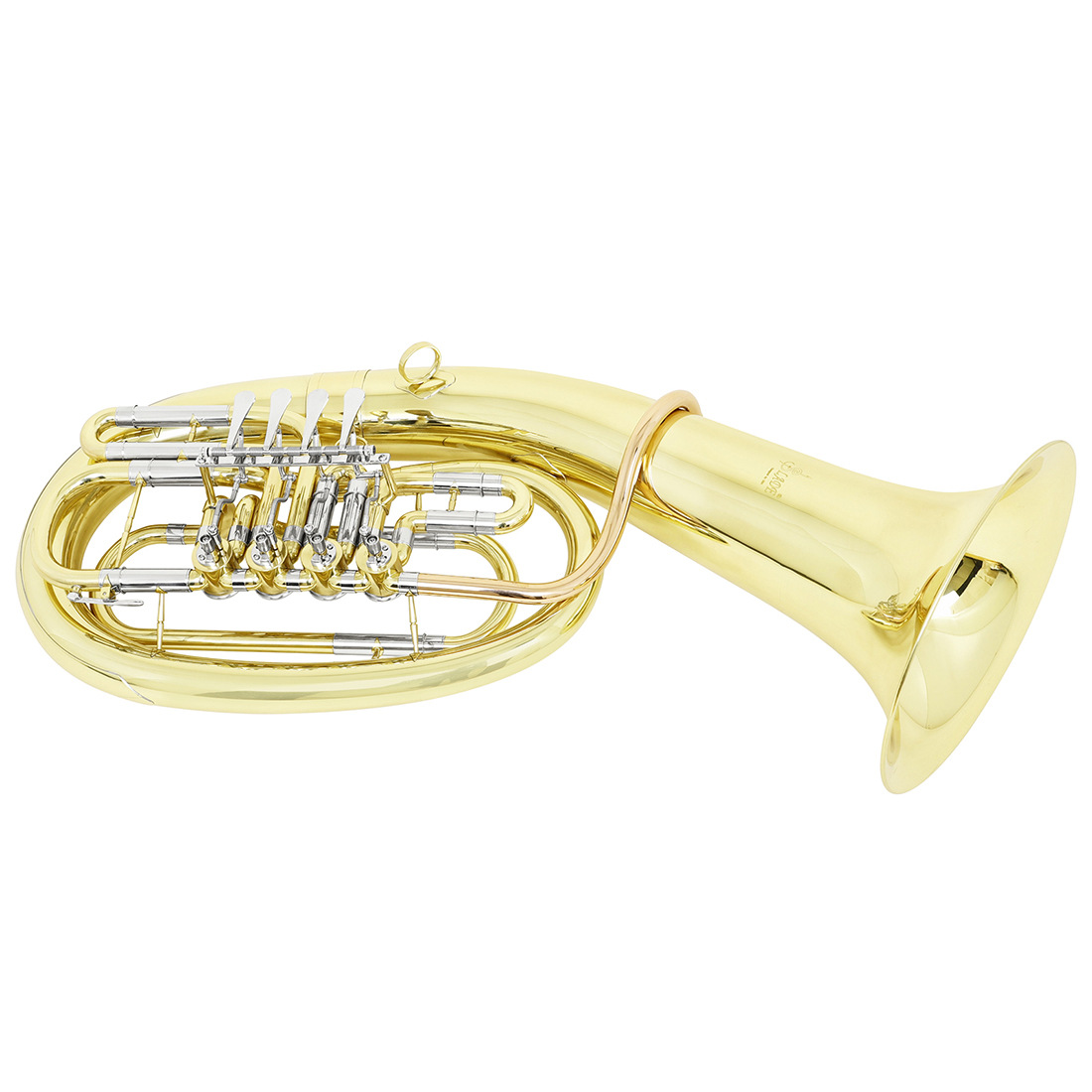 Wholesale of SLADE phosphor bronze four-key flat keyboard bass horn, school band horn, brass instruments, 4-key flat keyboard horn, large holding horn pic 9