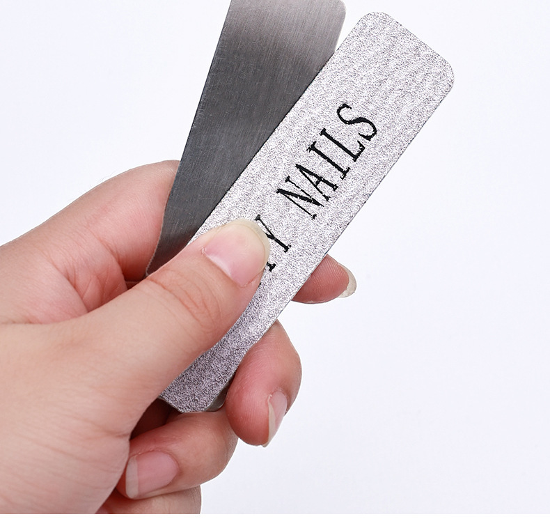 厂家供应不锈钢芯可替换黑砂纸指甲锉灰打磨条美甲工具批发喷砂详情14