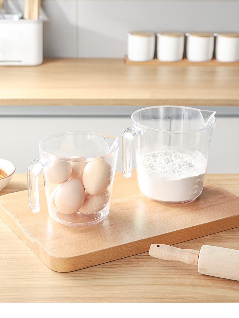 Measuring cup with scale, household food-grade baking, large capacity, high-temperature resistant, milliliter measuring water, kitchen egg-beating cup pic 13
