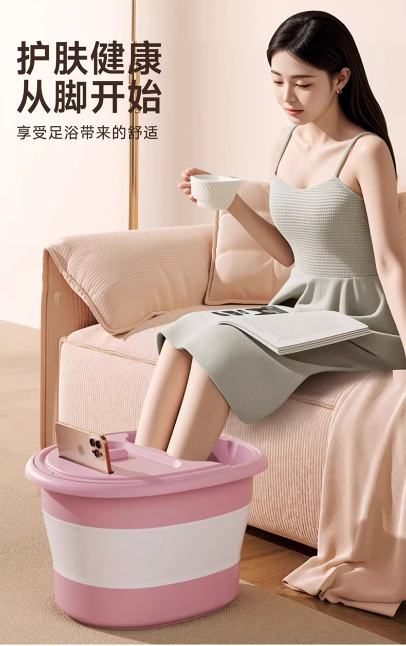 折叠泡脚桶冬天便携式过小腿保温秋冬家用泡脚盆宿舍洗脚盆足浴桶详情6