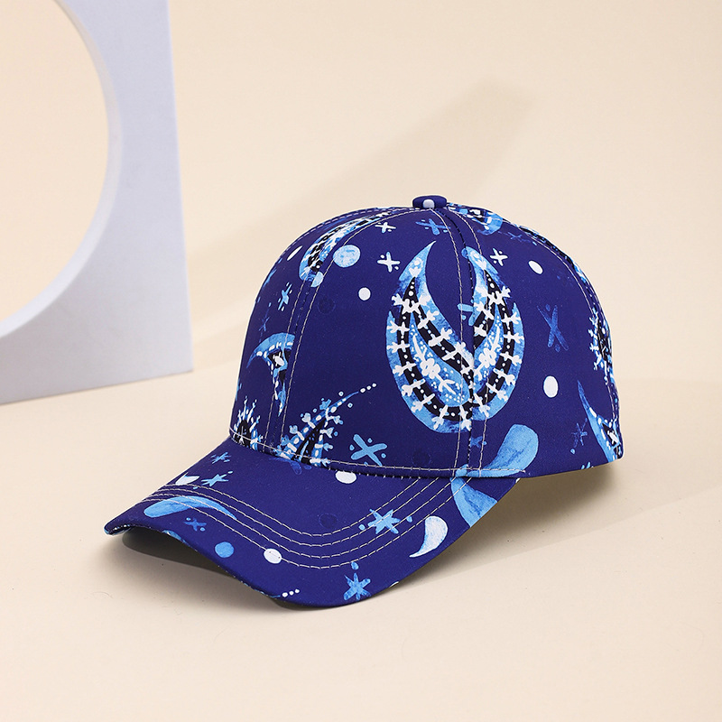 Cross-border best-selling digital printed baseball caps, fashionable and personalized baseball caps, cashew patterned outdoor sun protection caps, trendy adult caps pic 4