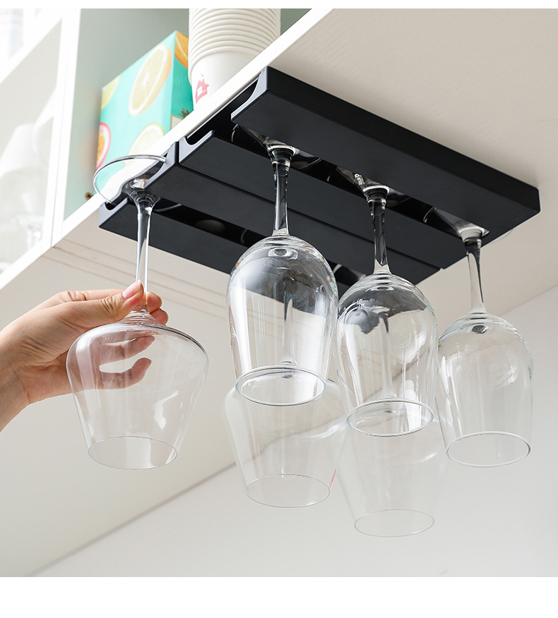 Creative red wine glass rack, hanging glass rack, household wine glass plastic hanging rack, wine cabinet cabinet, tall glass upside-down hanging rack pic 14