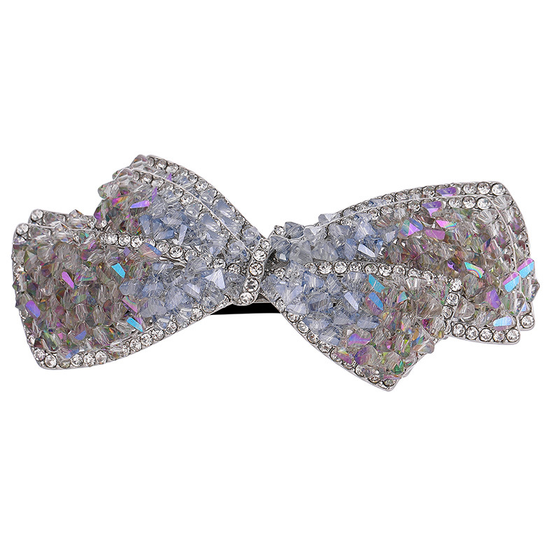 2025满钻闪钻水钻蝴蝶结发夹 华丽装饰网红款 工厂直供支持混批详情10