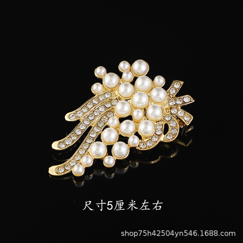 韩版质感胸针女高级感合金胸花轻奢小众镶钻固定防走光别针大衣饰详情31