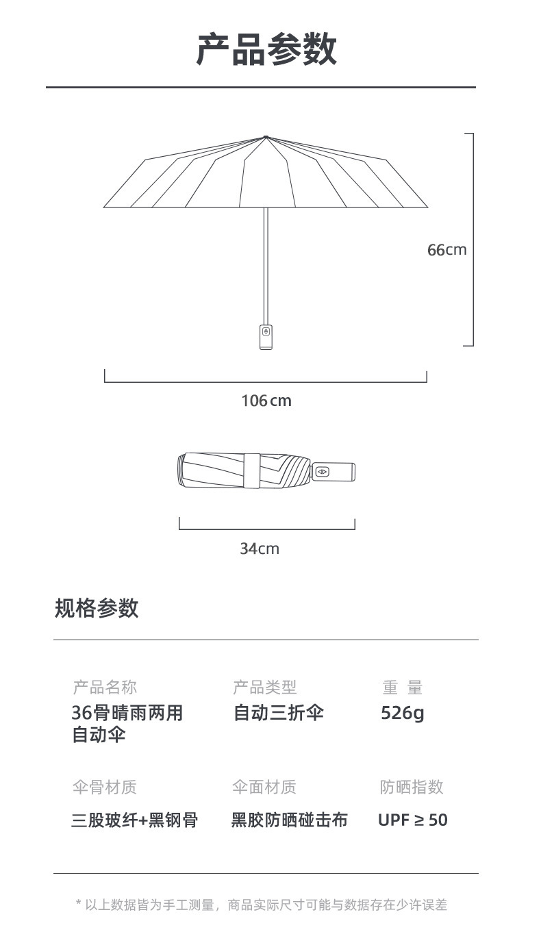 UV全自动雨伞批发雨伞定制logo商务广告伞防晒防紫外线折叠遮阳伞详情52