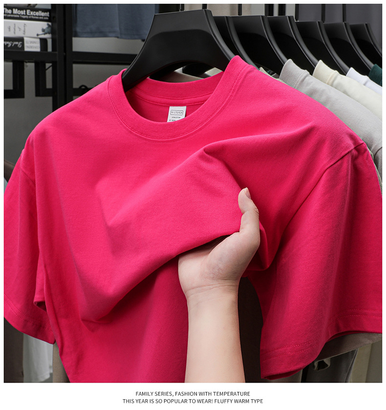 2025夏季新款7A抗菌透气男士短袖t恤14色230克纯棉圆领休闲T恤男详情23