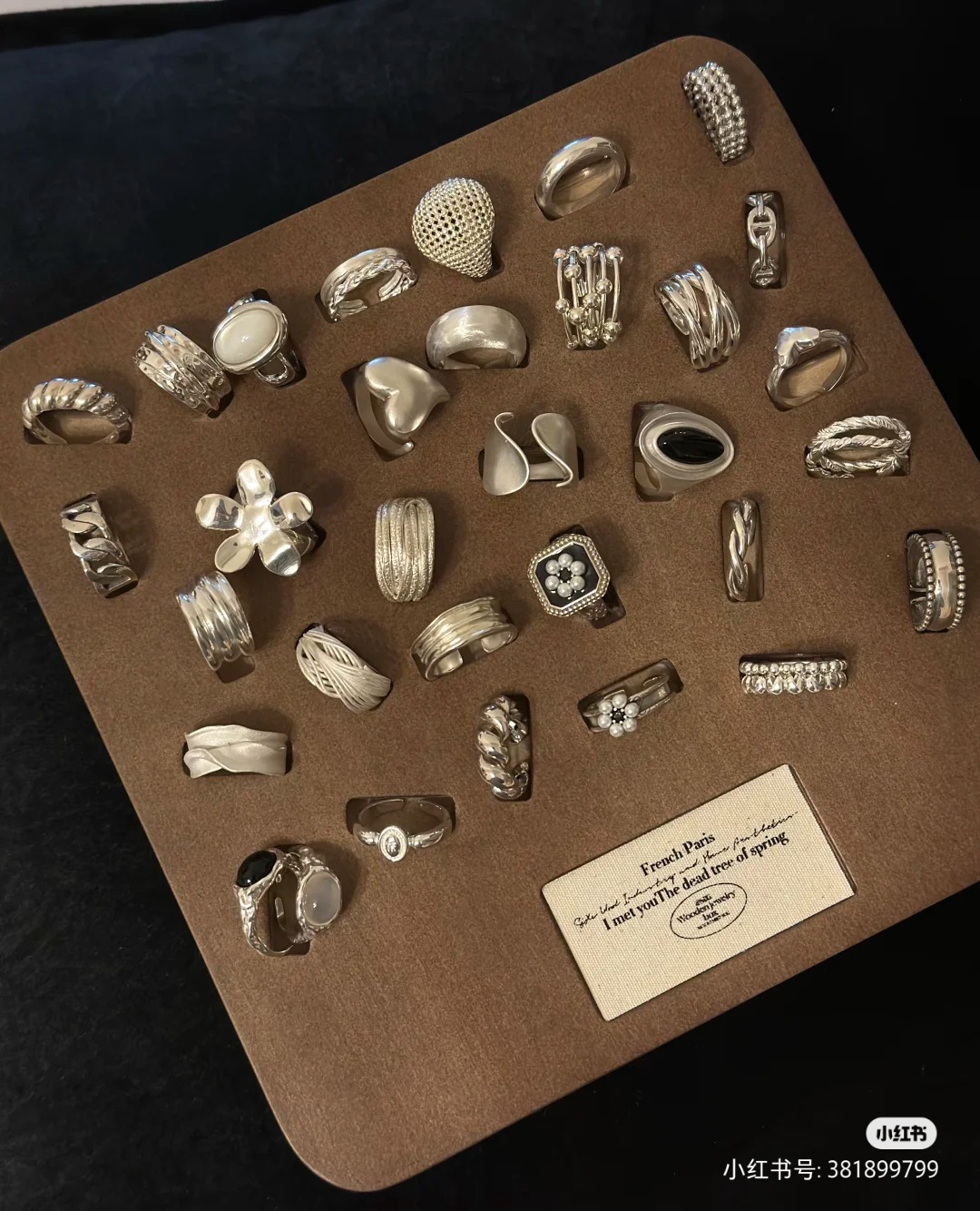 夏季复古重工925纯银戒指女小众轻奢高级感不掉色ins风百搭银饰品详情7