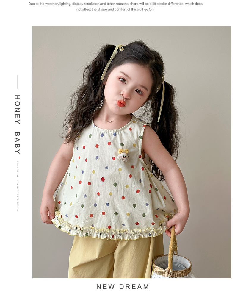 The 2025 new summer set is a thin, fashionable and stylish two-piece summer dress for girls and children pic 15