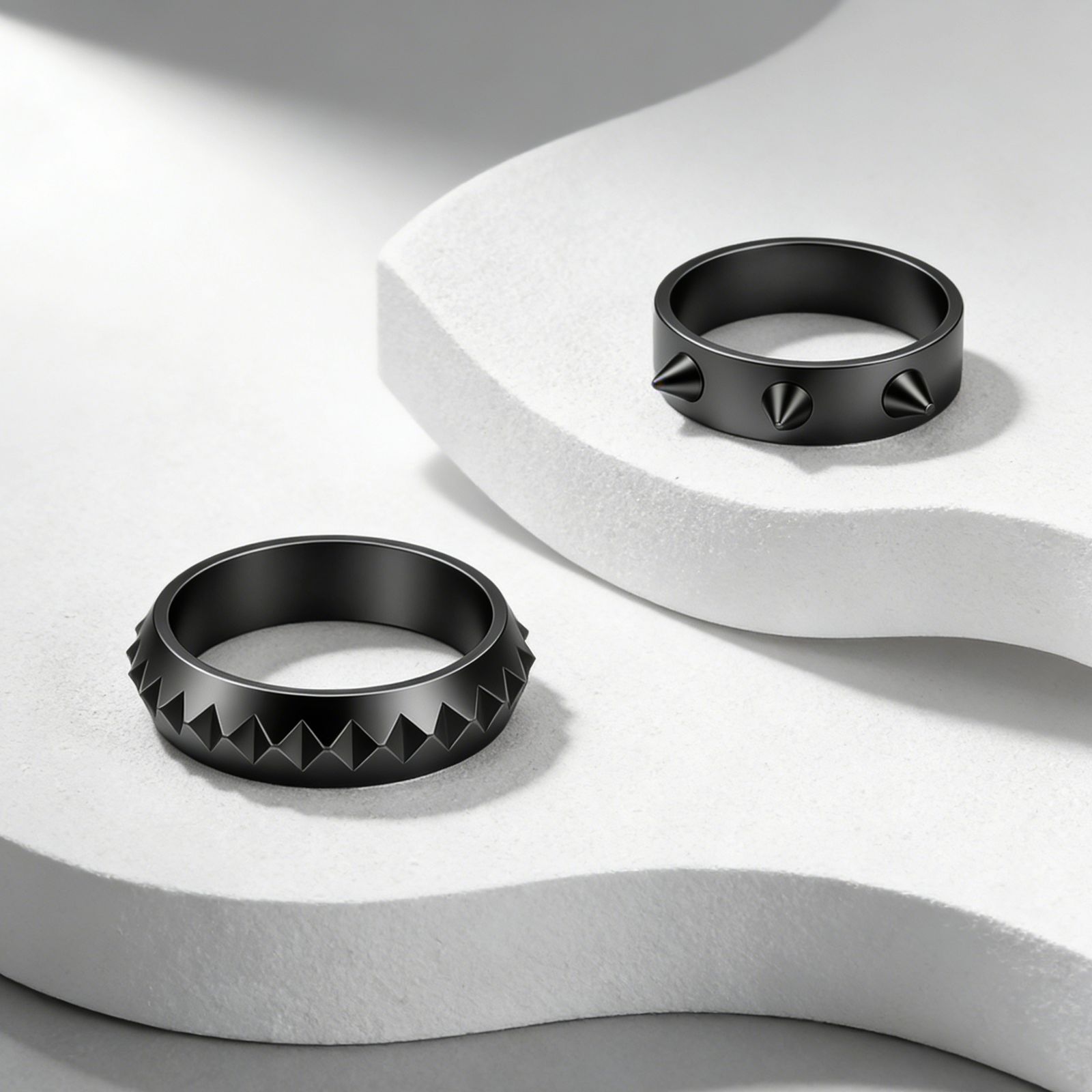 European and American punk-style self-defense and anti-wolf ring, 3-nail emergency defense ring, 18k electroplated couple jewelry for men and women pic 7