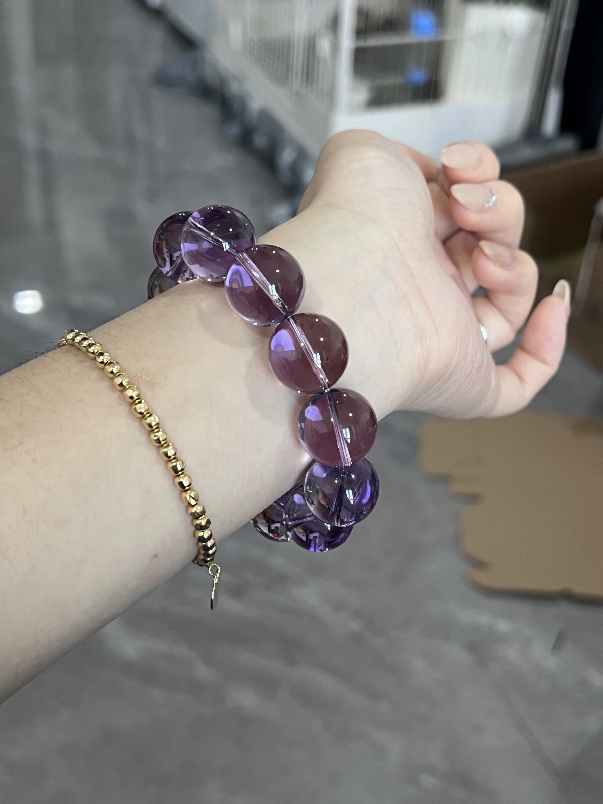 毕业收藏级全净体天然巴西紫水晶手链女高品质冰透梦幻紫水晶手饰详情15