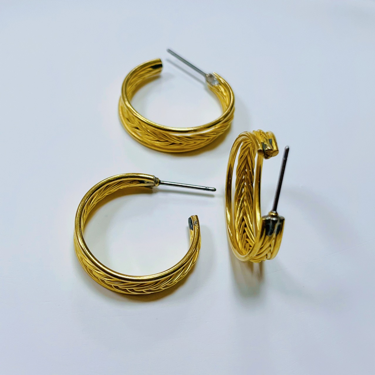 DIY personalized hardware earrings, earrings, accessories, copper parts, ornaments, and welded ear needles pic 5