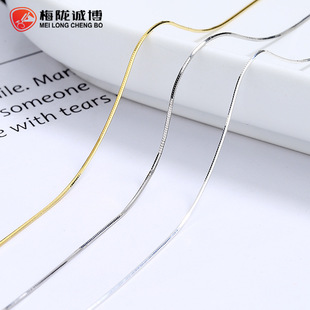 925纯银八角蛇骨链项链女新款时尚简约百搭单链ins气质高级感饰品详情1