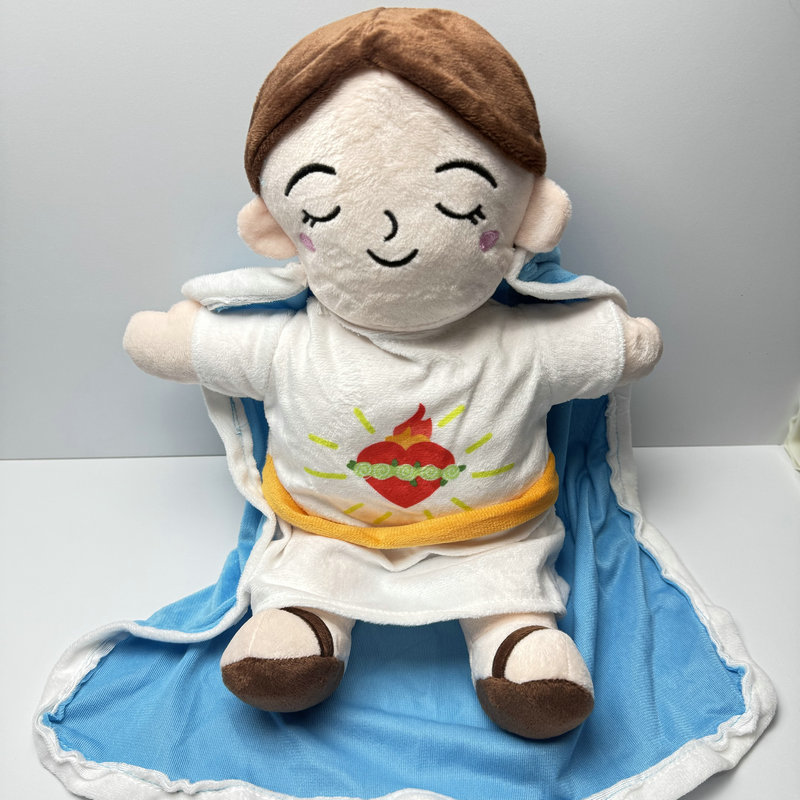 现货直发可爱圣心毛绒公仔儿童安抚玩偶跨境现货批发卡通娃娃抱枕详情5