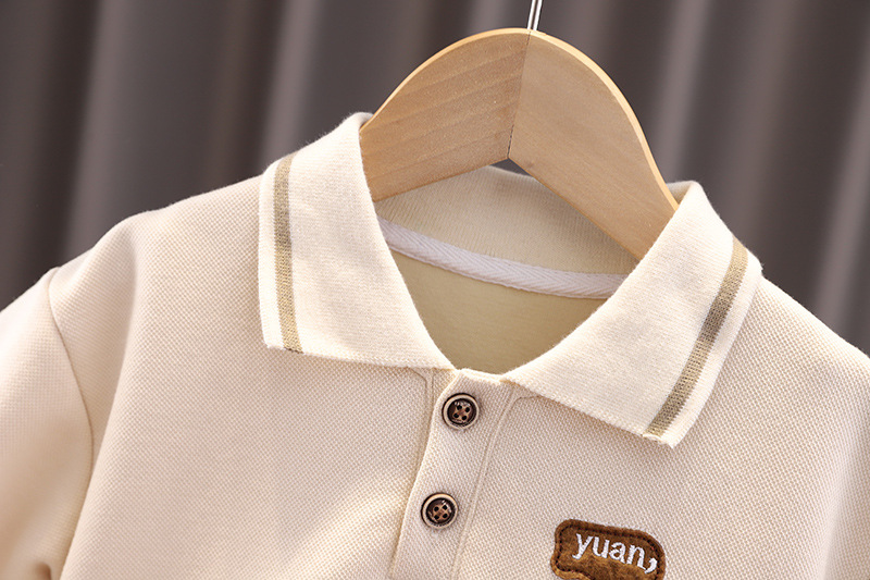 童装春秋季男童套装秋装中小童长袖polo领上衣休闲裤运动服两件套详情10