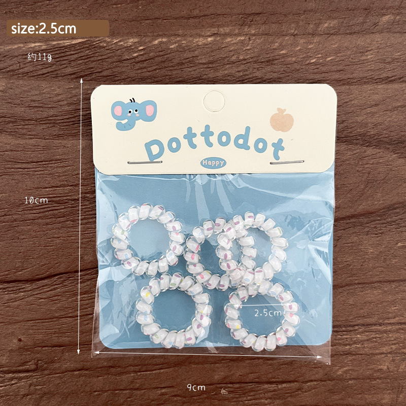 Thumb color mini telephone line hair band, hair accessory, hair tie, high elasticity, no damage to hair, fresh and versatile hair accessory pic 19