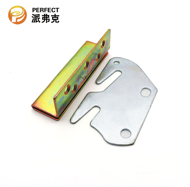 畅销量大优惠家具床组五金床挂铁床板连接件白锌床铰加厚床挂片详情13